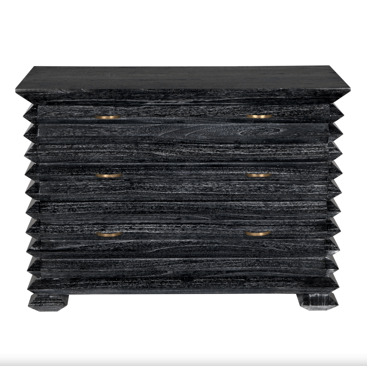 Tiago Zig-Zag Black Ceruse Chest