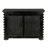 Tiago Zig-Zag Black Ceruse Chest - Dresser View | Bone & Brass