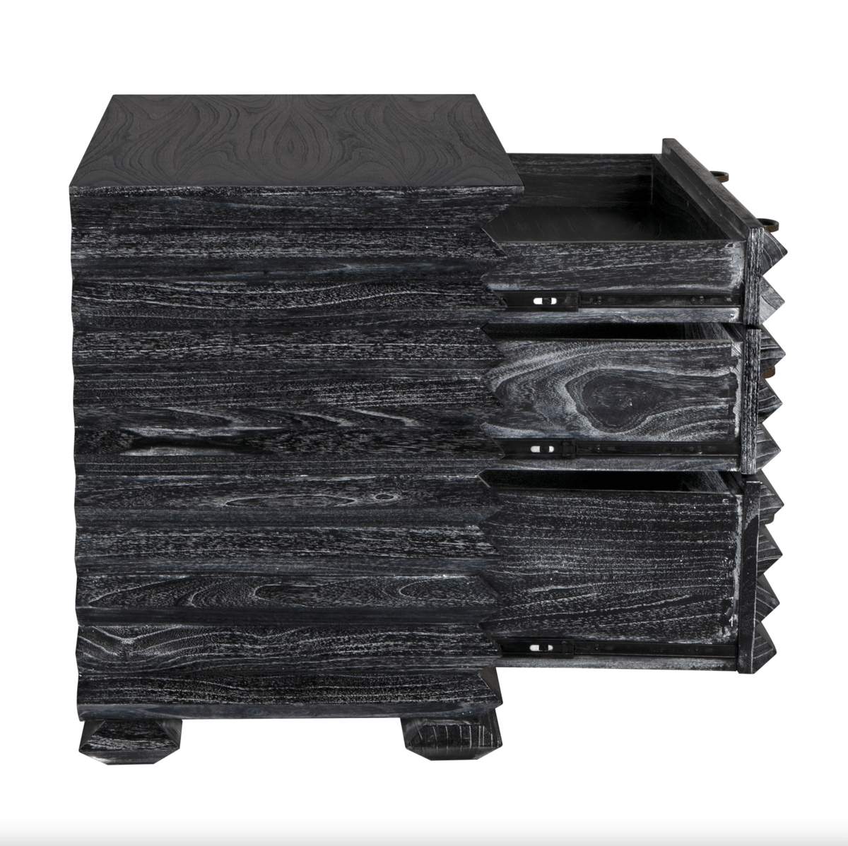 Tiago Zig-Zag Black Ceruse Chest