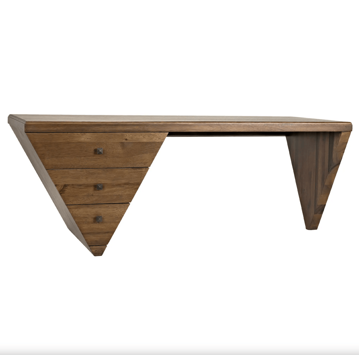 Tetramo Asymmetrical Dark Walnut Desk