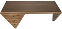 Tetramo Asymmetrical Dark Walnut Desk