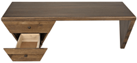 Tetramo Asymmetrical Dark Walnut Desk