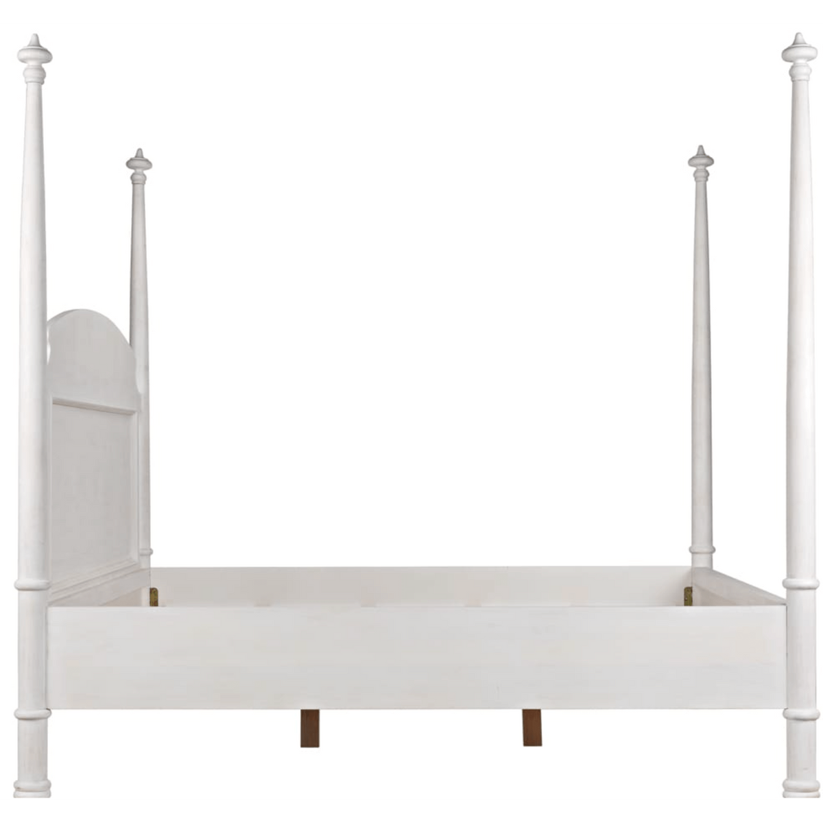 Douglas 4-Poster Bed, White Washed & Hand Rubbed Black