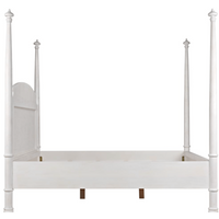 Douglas 4-Poster Bed, White Washed & Hand Rubbed Black