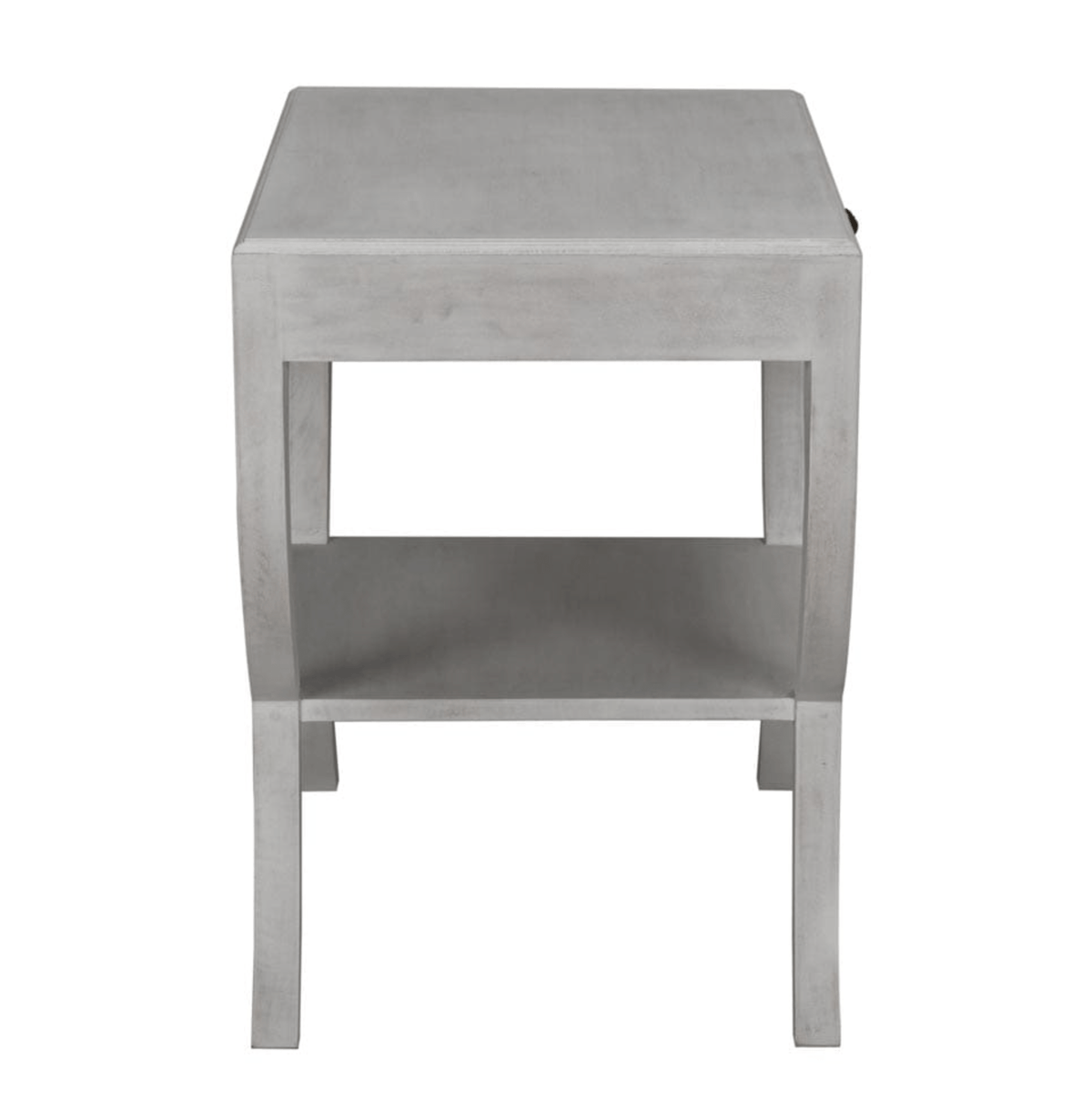 Maude 2-Tier Side Table, Saddle Brown, White Washed & Black