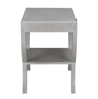 Maude 2-Tier Side Table, Saddle Brown, White Washed & Black