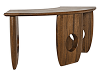 Dark Walnut Curved Office Desk