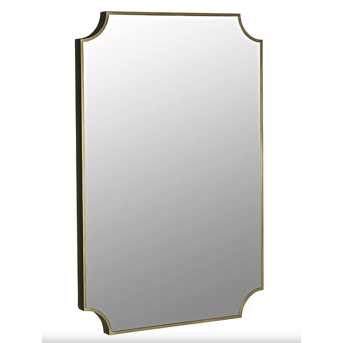 Antique Brass Convexed Rectangle Mirror