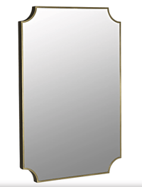 Antique Brass Convexed Rectangle Mirror