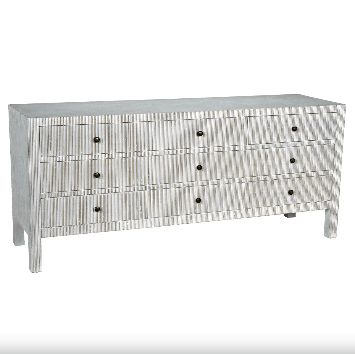 Conrad 9-Drawer Dresser, Pale Black or White Wash