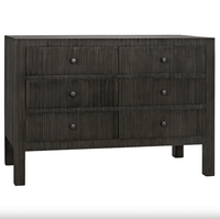 Conrad 6-Drawer Dresser, White Wash or Pale Black