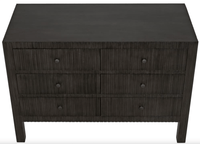 Conrad 6-Drawer Dresser, White Wash or Pale Black