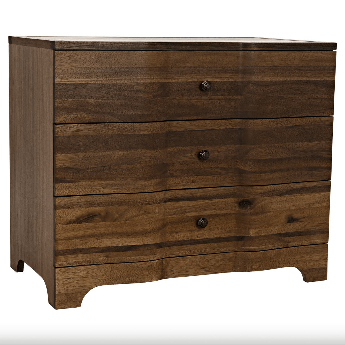 Claudie Chest in Dark Walnut and Ebony Finish