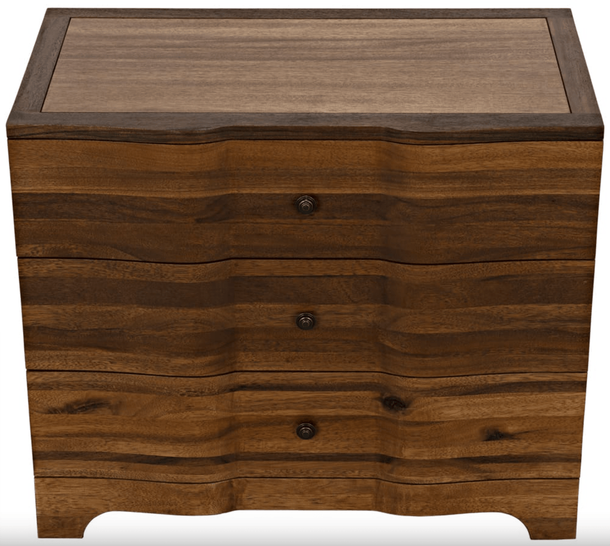 Claudie Chest in Dark Walnut and Ebony Finish