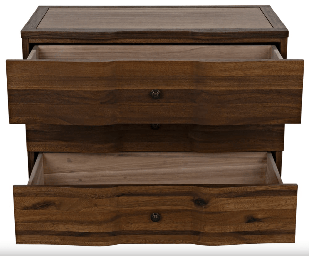 Claudie Chest in Dark Walnut and Ebony Finish