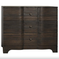 Claud Waved Chest, Ebony or Dark Walnut - Dresser View | Bone & Brass