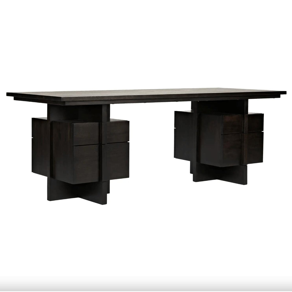 Bridge Desk, Ebony Walnut | Bone & Brass