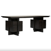 Bridge Desk, Ebony Walnut | Bone & Brass