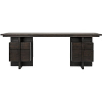 Bridge Desk, Ebony Walnut - Desk Side View | Bone & Brass
