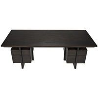 Bridge Desk, Ebony Walnut - Desk Leg Detail | Bone & Brass