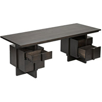 Bridge Desk, Ebony Walnut - Desk View | Bone & Brass