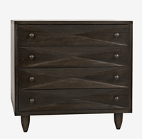 Diamond Chest in Dark or Ebony Walnut Finishes