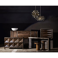 Diamond Chest Dark or Ebony Walnut Finishes - Dresser Side View | Bone & Brass