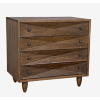 Diamond Chest Dark or Ebony Walnut Finishes | Bone & Brass