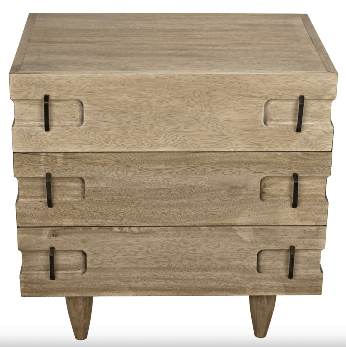 David Side Table in Washed and Dark Walnut Finishes