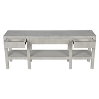 Conrad Console Table, White Wash - Table Top View | Bone & Brass