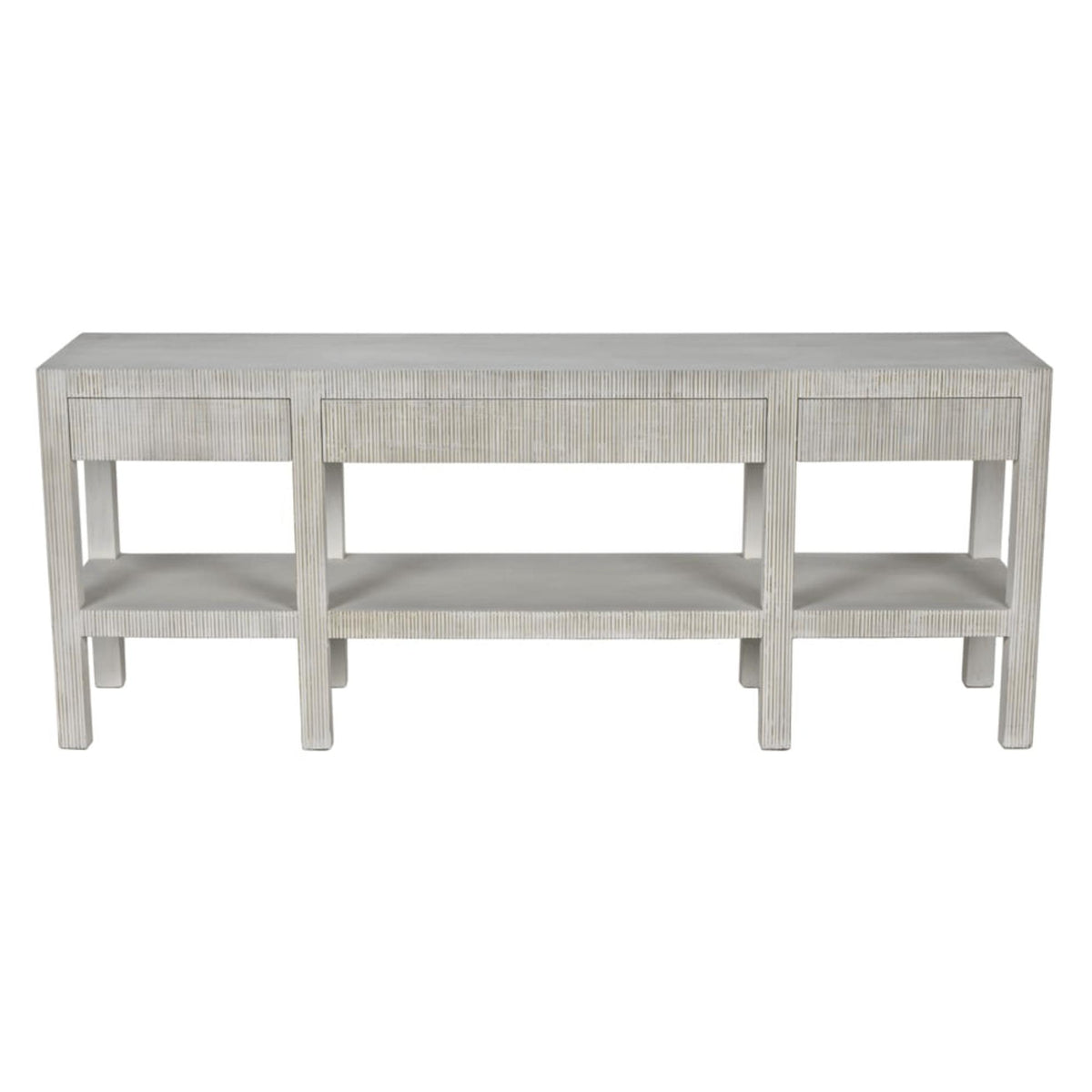 Conrad Console Table, White Wash - Table Detail | Bone & Brass