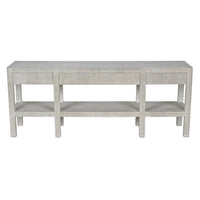 Conrad Console Table, White Wash - Table Detail | Bone & Brass