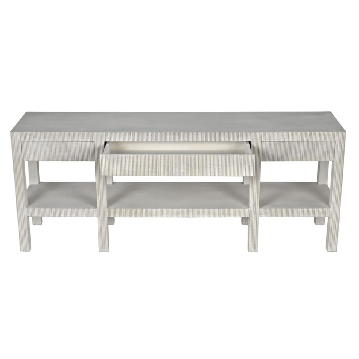 Conrad Console Table, White Wash - Table View | Bone & Brass