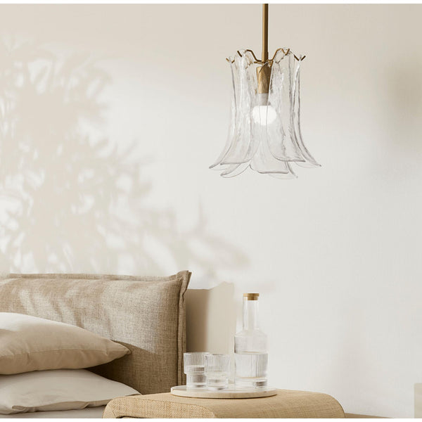 Calla Clear Blown Glass Pendant