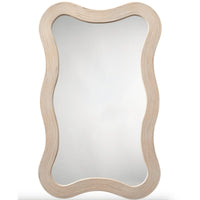 Dali Wavy Bamboo Wall Mirror, Black Natural - Mirror Frame Detail | Bone & Brass