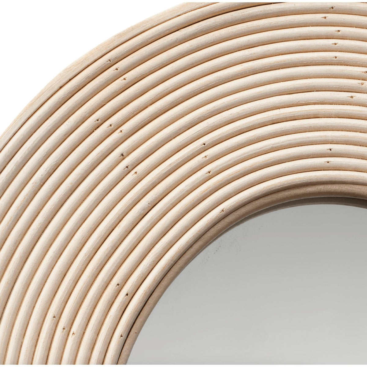 Dali Wavy Bamboo Wall Mirror, Black Natural - Mirror View | Bone & Brass