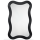 Dali Wavy Bamboo Wall Mirror, Black and Natural
