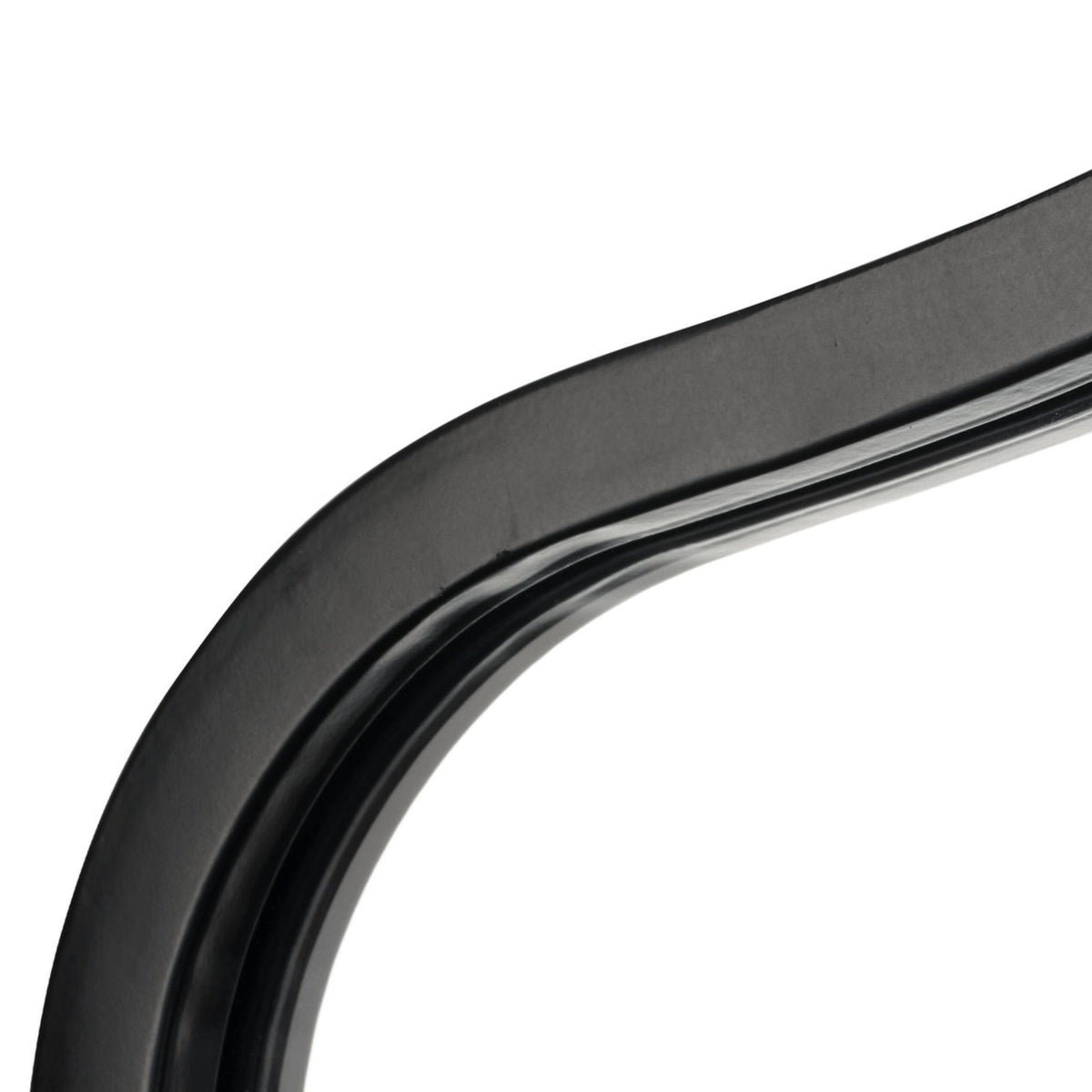 Aurora Wavy Wall Mirror, Black or Brass - Mirror View | Bone & Brass