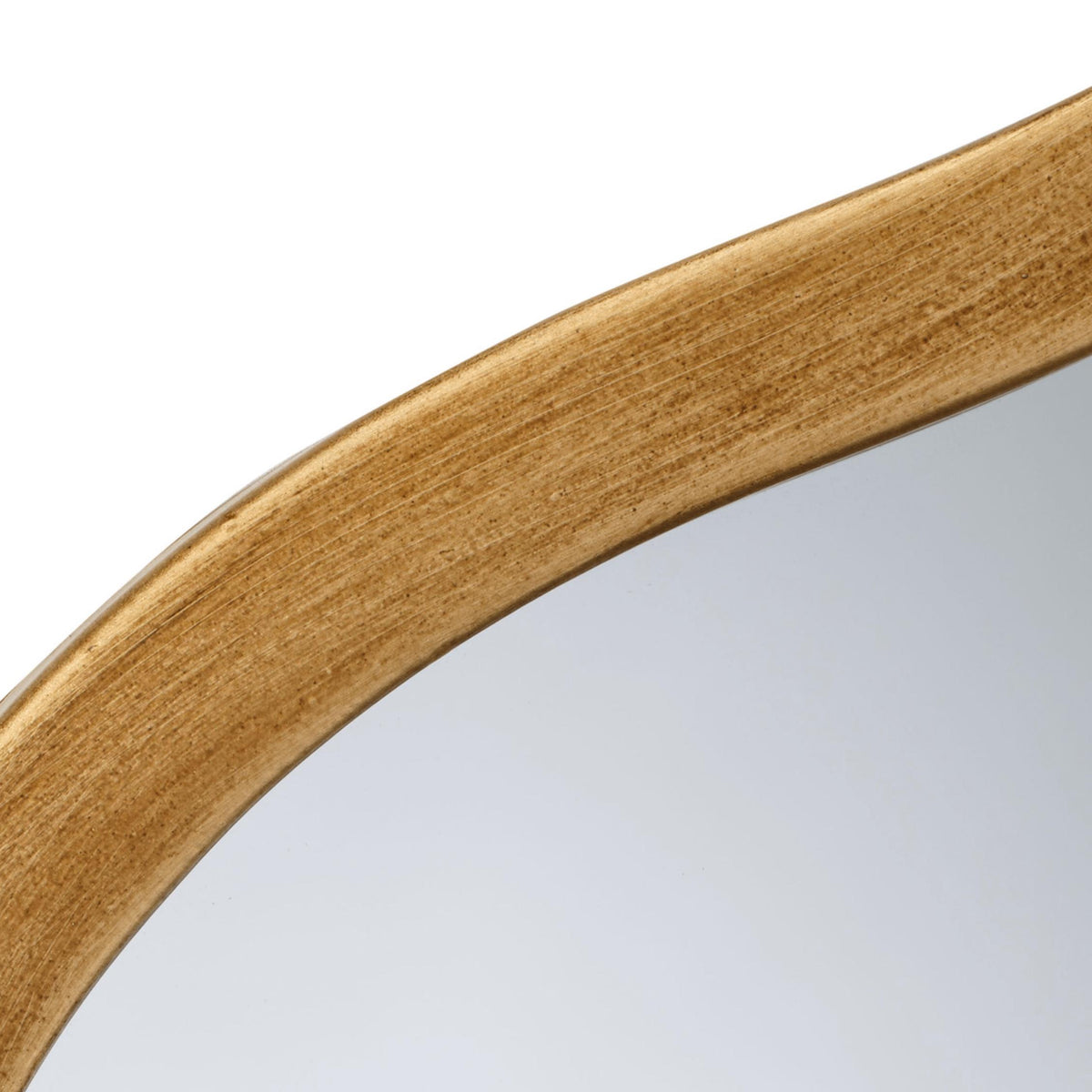 Aurora Wavy Floor Mirror, Brass or Black - Mirror Frame Detail | Bone & Brass