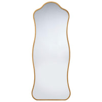 Aurora Wavy Floor Mirror, Brass or Black | Bone & Brass