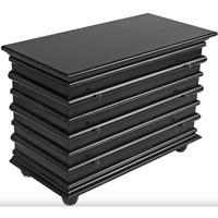 Ascona 3-Drawer Chest, Hand Rubbed Black