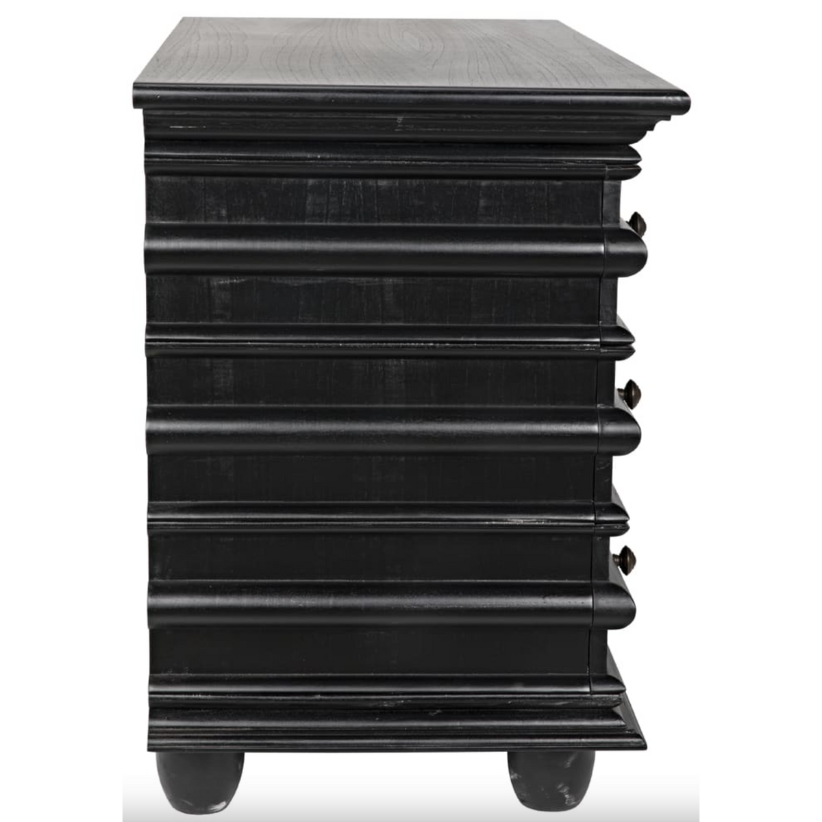 Ascona 3-Drawer Chest, Hand Rubbed Black