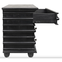 Ascona 3-Drawer Chest, Hand Rubbed Black