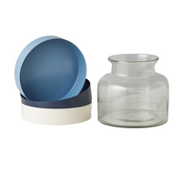 3-in-1 Glass Bloom Vase, Maritime Color Set