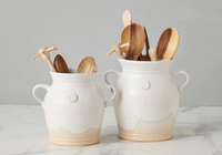 White Handthrown Confit Pot, Small & Large