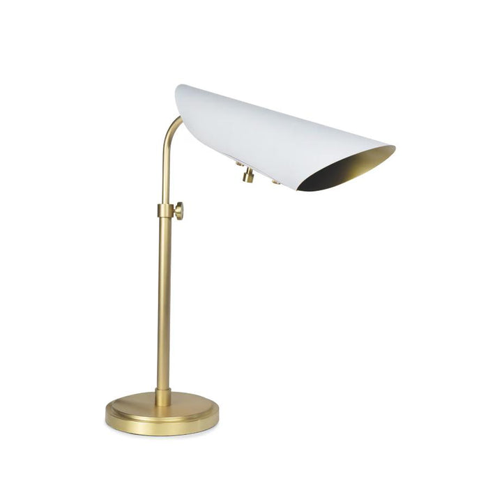 Vest Table Lamp - White Natural Brass | Bone & Brass