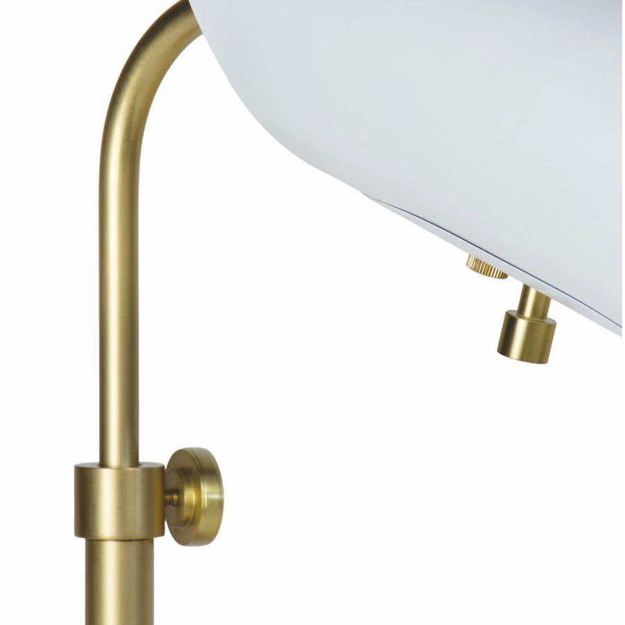 Vest Table Lamp in Brass Finish with Natural Brass Accents
