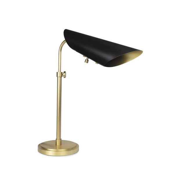 Vest Table Lamp - White Natural Brass - Sconce Detail | Bone & Brass