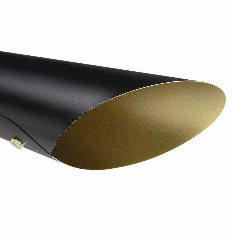 Vest Floor White Or Black Lamp with Brass Accents