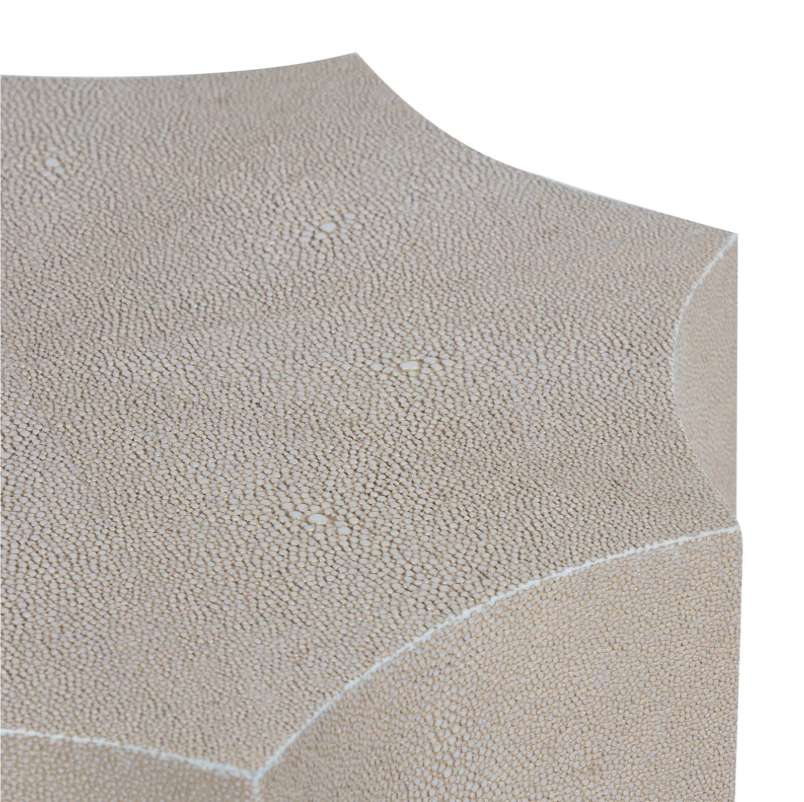 Marilyn Shagreen Side Table Small Ivory Grey